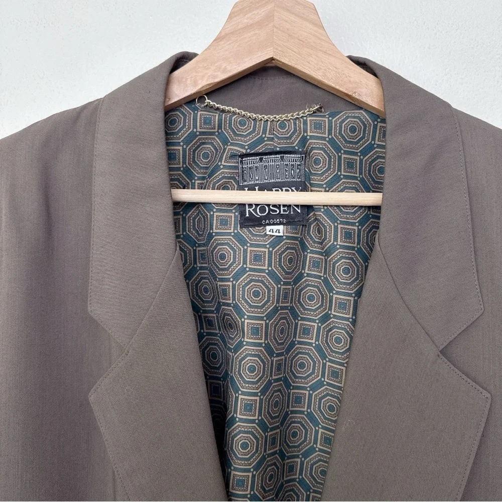 Harry Rosen Vintage  Mens 44 Wool Earth Tone Button Relax Blazer